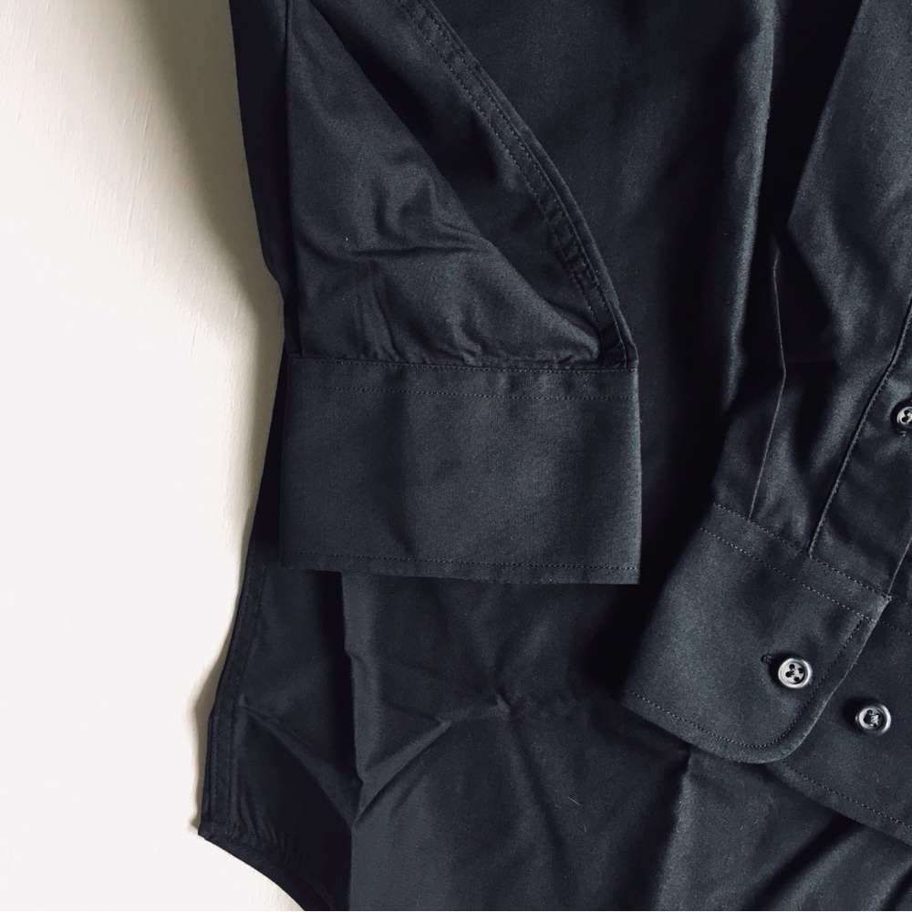 NWOT Protocol Black Dress Shirt Polyester/Cotton Blend Size 15 1/2 Sleeve 32/33 - Picture 7 of 7